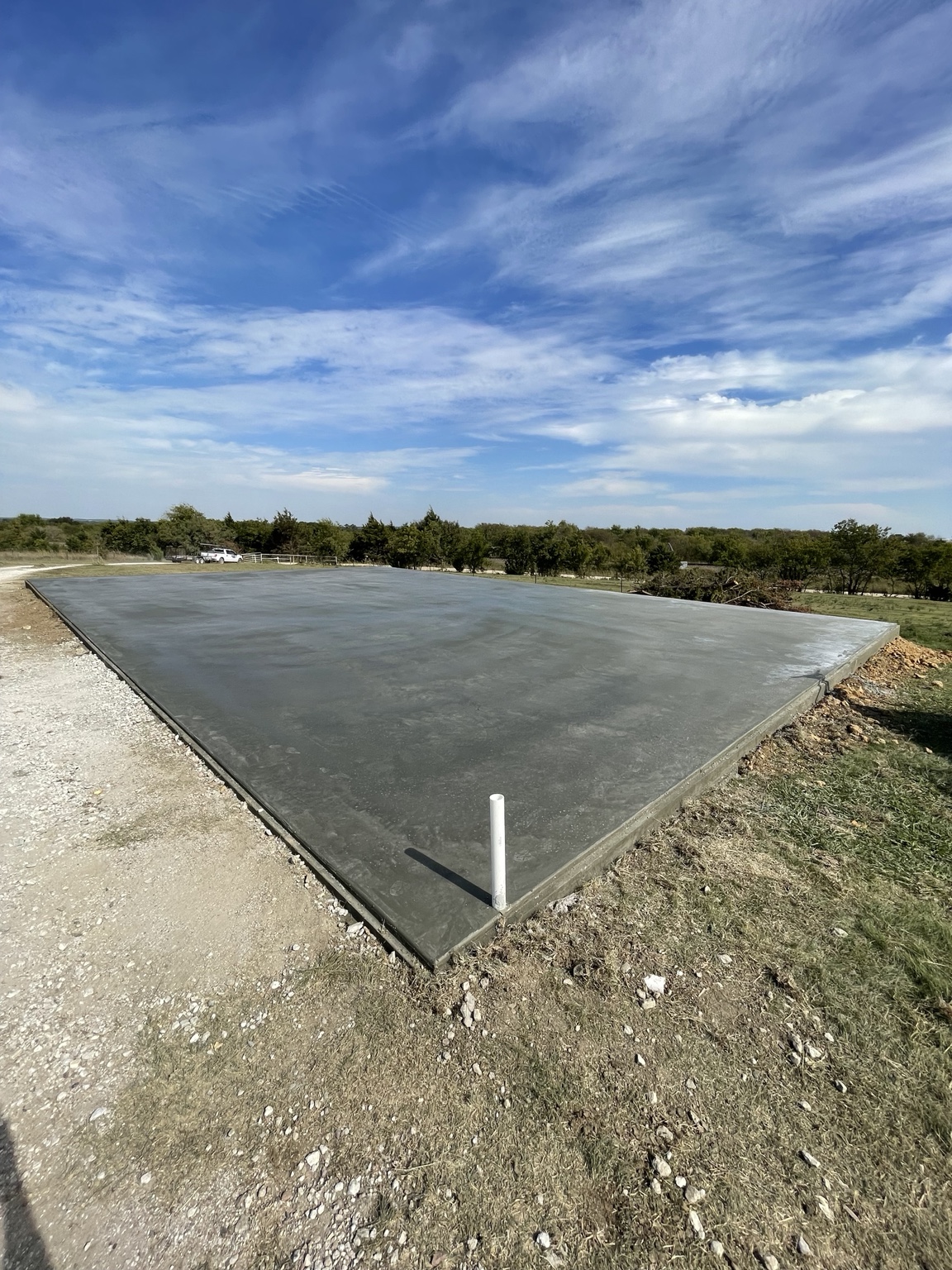 Residential driveway project with reinforcement prepared